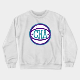 Charlotte Retro Ball - White Crewneck Sweatshirt